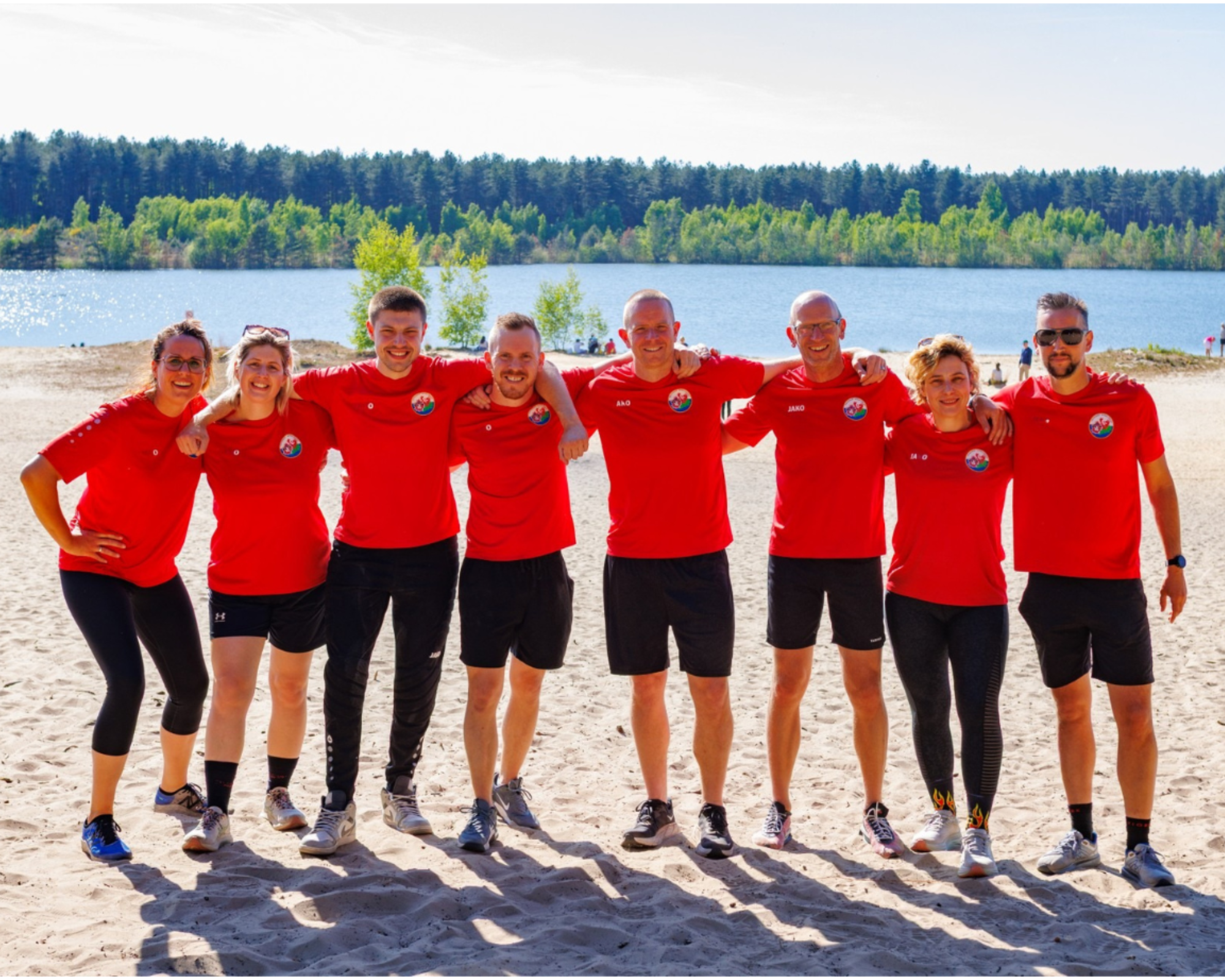 Brandweer op obstacle run